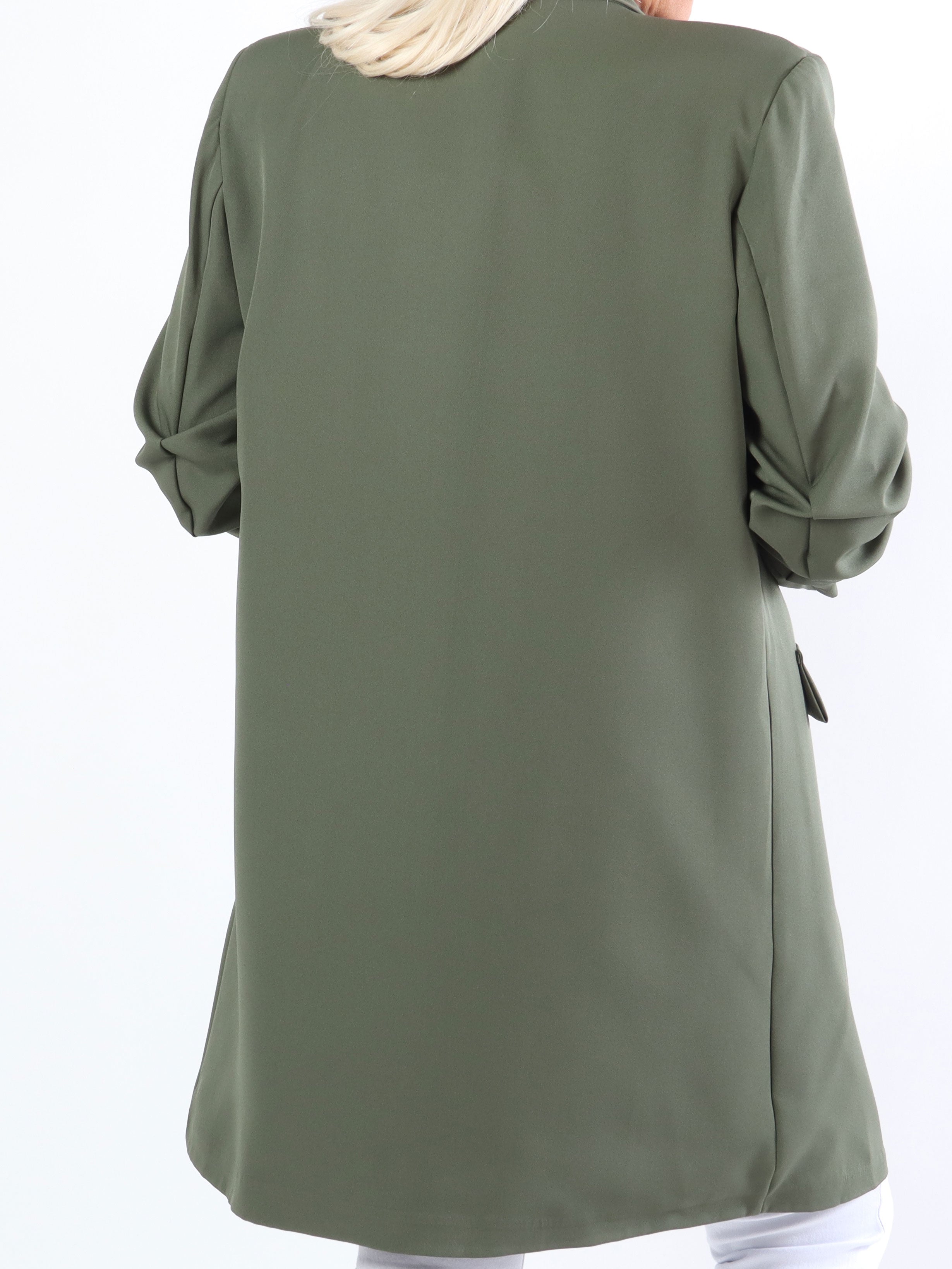 Mila Long - Snygg blazer med veck på ärmen